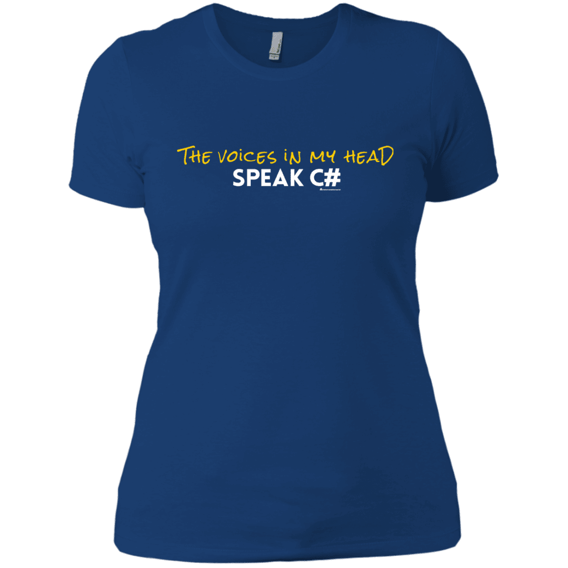 T-Shirts Royal / X-Small The Voices In My Head Speak C# Women's Premium T-Shirt