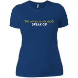 T-Shirts Royal / X-Small The Voices In My Head Speak C# Women's Premium T-Shirt