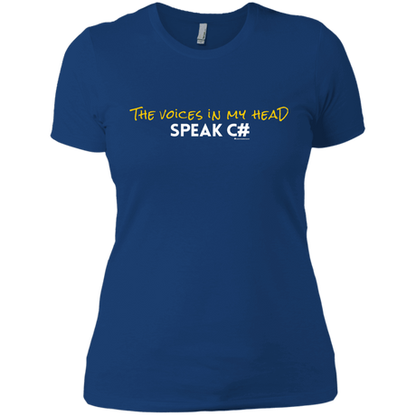 T-Shirts Royal / X-Small The Voices In My Head Speak C# Women's Premium T-Shirt