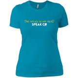 T-Shirts Turquoise / X-Small The Voices In My Head Speak C# Women's Premium T-Shirt