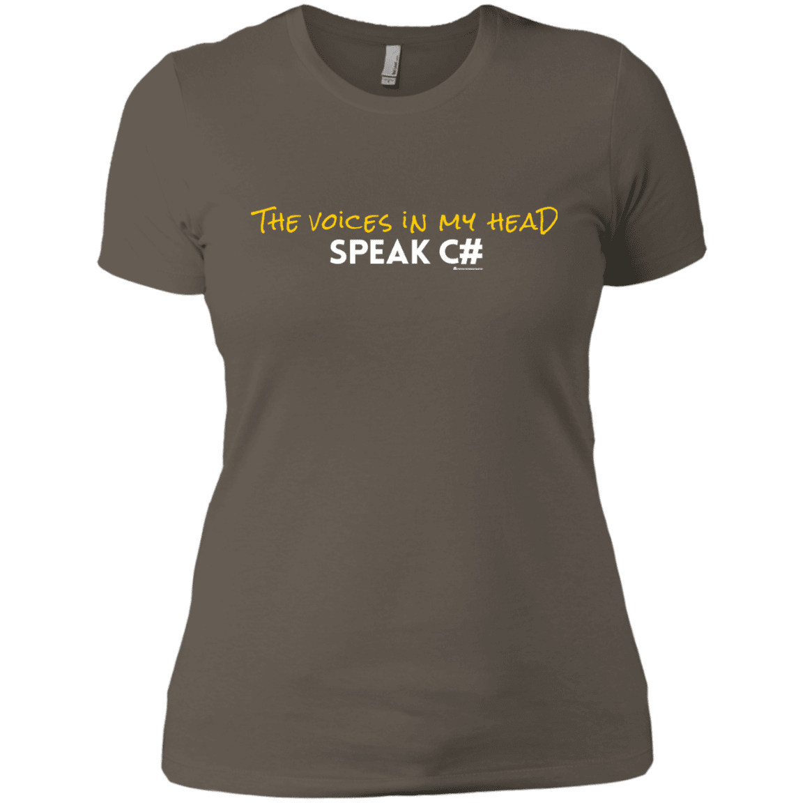 T-Shirts Warm Grey / X-Small The Voices In My Head Speak C# Women's Premium T-Shirt