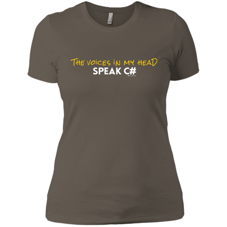 T-Shirts Warm Grey / X-Small The Voices In My Head Speak C# Women's Premium T-Shirt