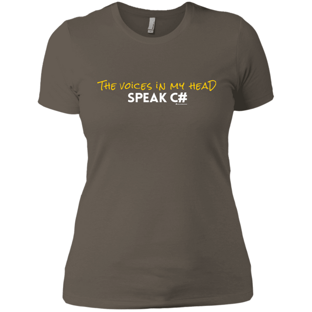 T-Shirts Warm Grey / X-Small The Voices In My Head Speak C# Women's Premium T-Shirt