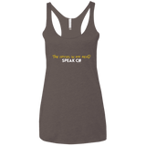The Voices In My Head Speak C# Women's Triblend Racerback Tank