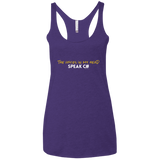 The Voices In My Head Speak C# Women's Triblend Racerback Tank