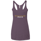 The Voices In My Head Speak C# Women's Triblend Racerback Tank