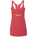 The Voices In My Head Speak C# Women's Triblend Racerback Tank