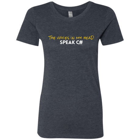 T-Shirts Vintage Navy / Small The Voices In My Head Speak C# Women's Triblend T-Shirt
