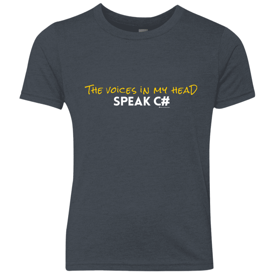 The Voices In My Head Speak C# Youth Triblend T-Shirt