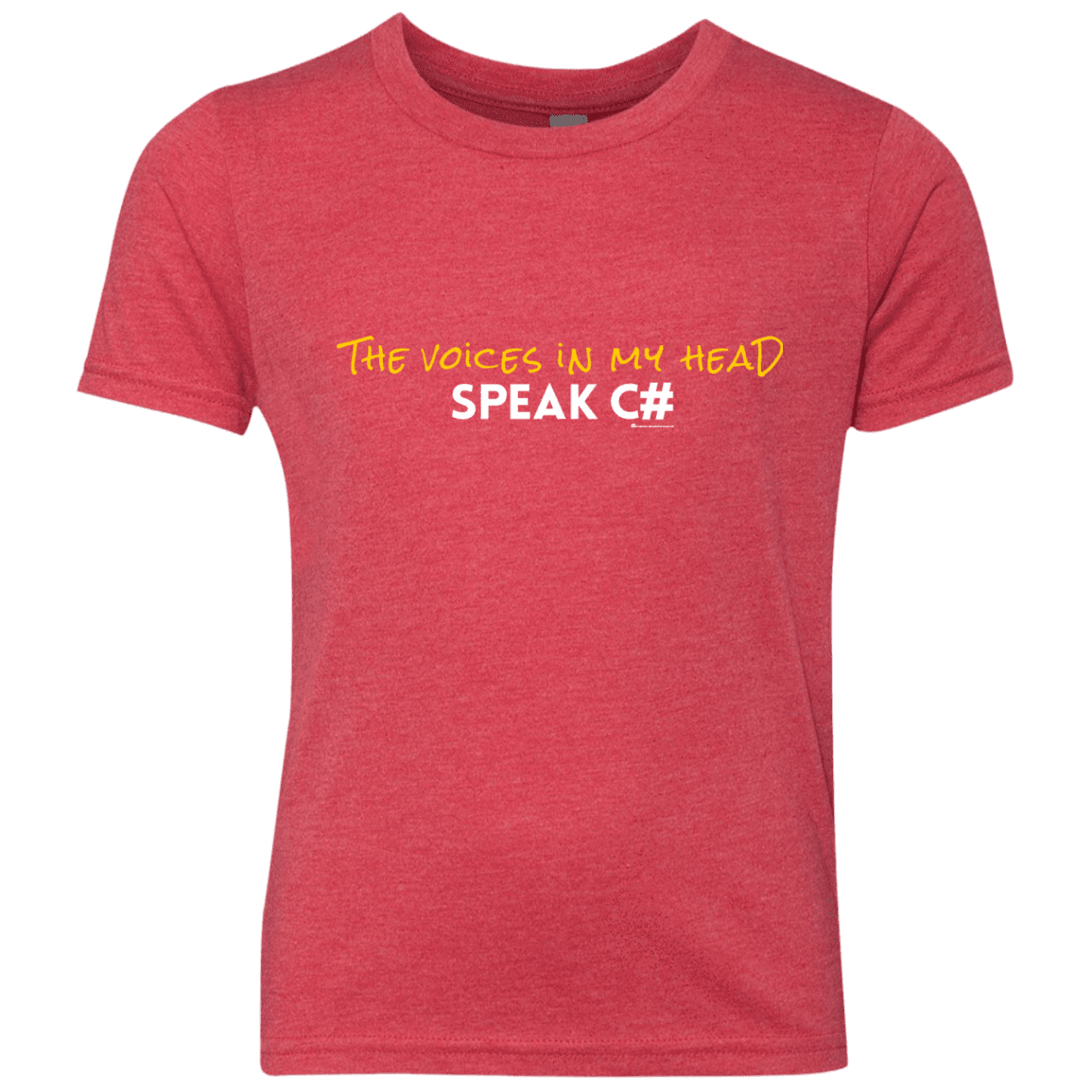 The Voices In My Head Speak C# Youth Triblend T-Shirt