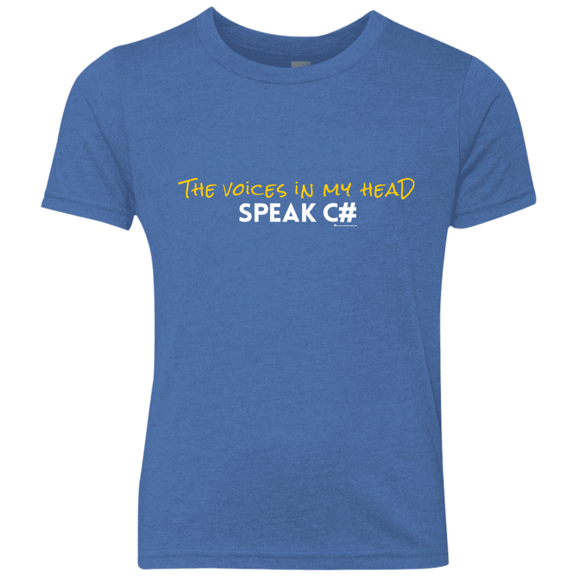 The Voices In My Head Speak C# Youth Triblend T-Shirt
