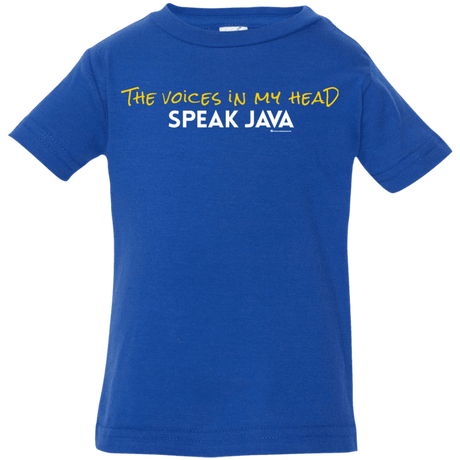 T-Shirts Royal / 6 Months The Voices In My Head Speak Java Infant Premium T-Shirt