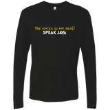 The Voices In My Head Speak Java Men's Premium Long Sleeve