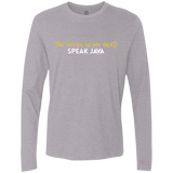 The Voices In My Head Speak Java Men's Premium Long Sleeve