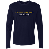 The Voices In My Head Speak Java Men's Premium Long Sleeve