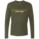 The Voices In My Head Speak Java Men's Premium Long Sleeve