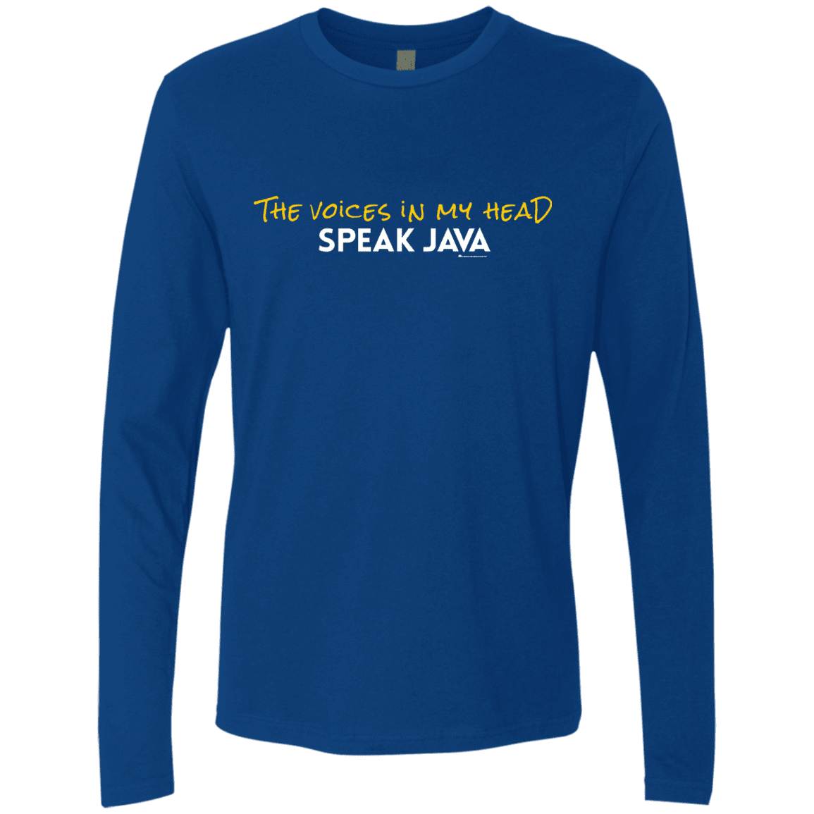 The Voices In My Head Speak Java Men's Premium Long Sleeve