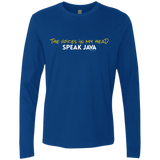 The Voices In My Head Speak Java Men's Premium Long Sleeve