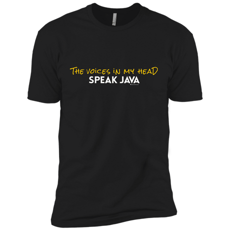 T-Shirts Black / X-Small The Voices In My Head Speak Java Men's Premium T-Shirt