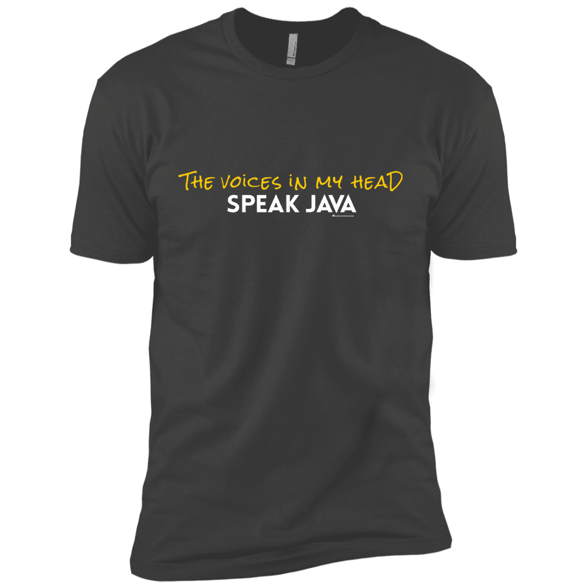 T-Shirts Heavy Metal / X-Small The Voices In My Head Speak Java Men's Premium T-Shirt