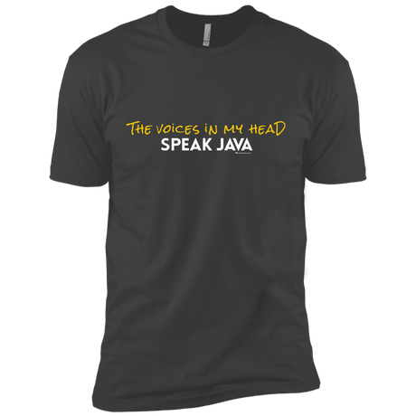 T-Shirts Heavy Metal / X-Small The Voices In My Head Speak Java Men's Premium T-Shirt