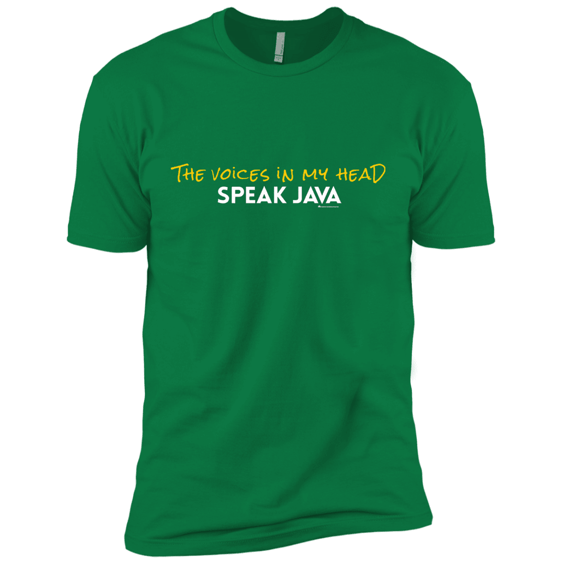 T-Shirts Kelly Green / X-Small The Voices In My Head Speak Java Men's Premium T-Shirt