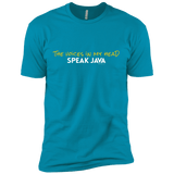 T-Shirts Turquoise / X-Small The Voices In My Head Speak Java Men's Premium T-Shirt