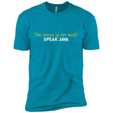T-Shirts Turquoise / X-Small The Voices In My Head Speak Java Men's Premium T-Shirt