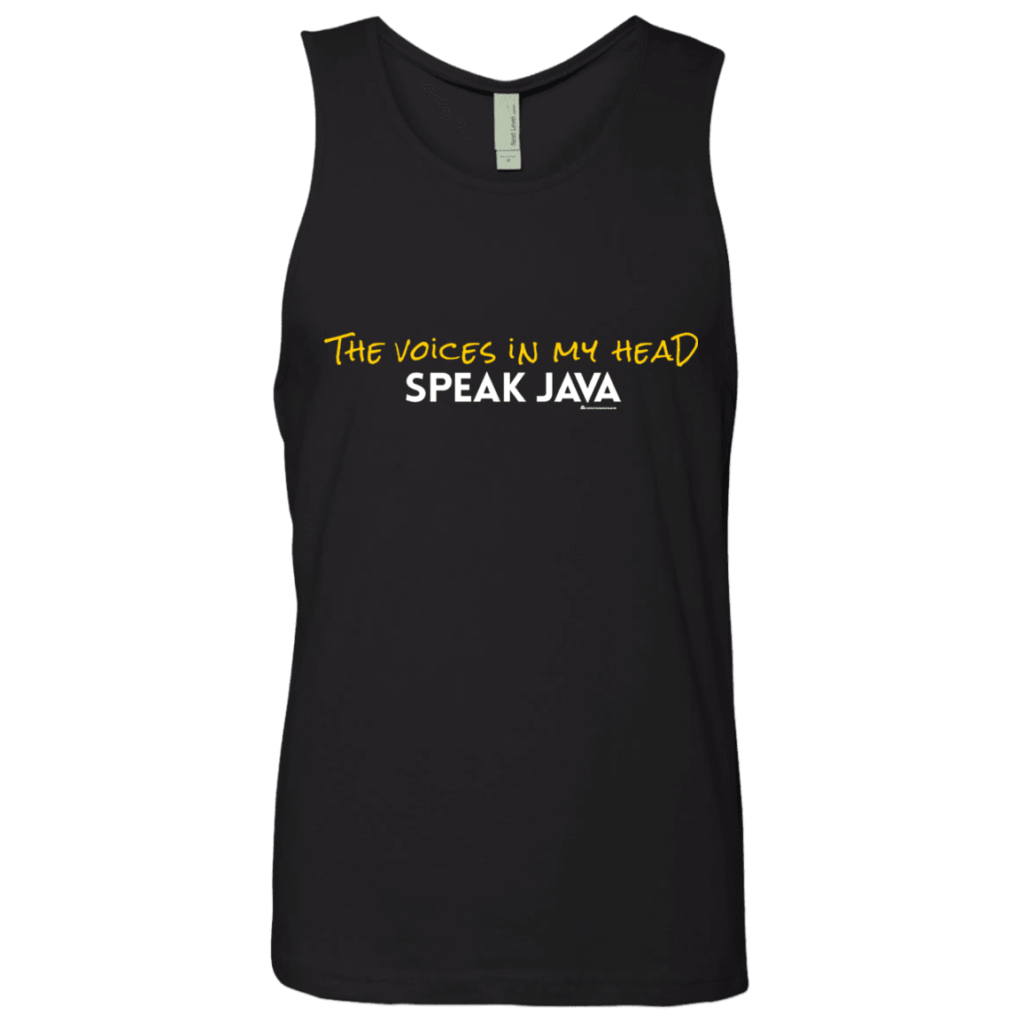 T-Shirts Black / Small The Voices In My Head Speak Java Men's Premium Tank Top