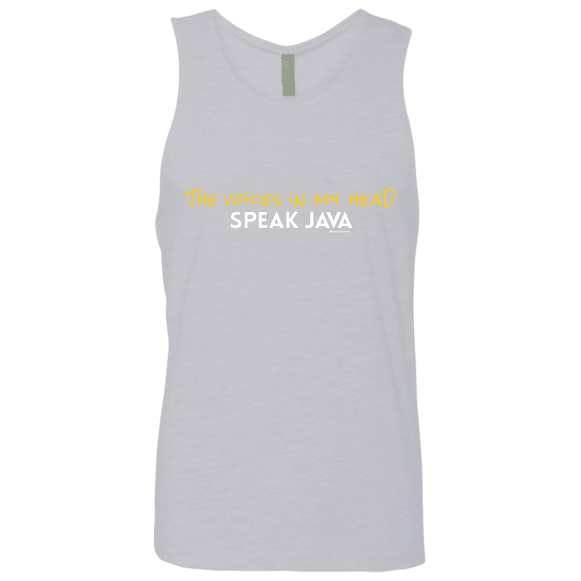 T-Shirts Heather Grey / Small The Voices In My Head Speak Java Men's Premium Tank Top