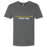 T-Shirts Heavy Metal / X-Small The Voices In My Head Speak Java Men's Premium V-Neck