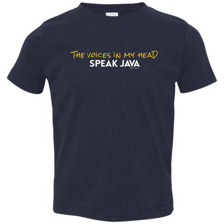 T-Shirts Navy / 2T The Voices In My Head Speak Java Toddler Premium T-Shirt