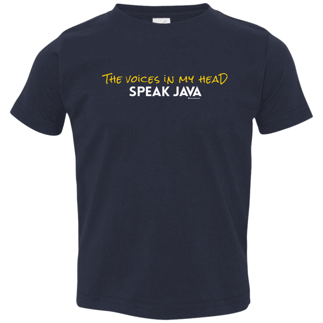 T-Shirts Navy / 2T The Voices In My Head Speak Java Toddler Premium T-Shirt