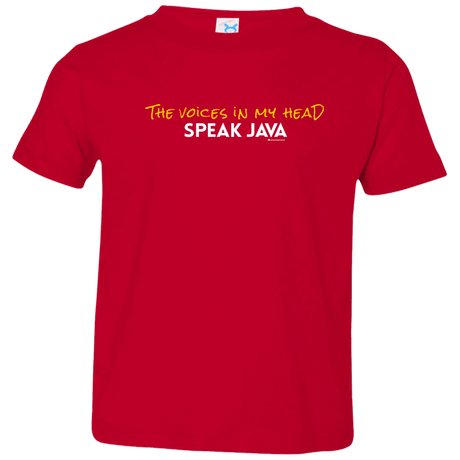 T-Shirts Red / 2T The Voices In My Head Speak Java Toddler Premium T-Shirt