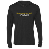 The Voices In My Head Speak Java Triblend Long Sleeve Hoodie Tee