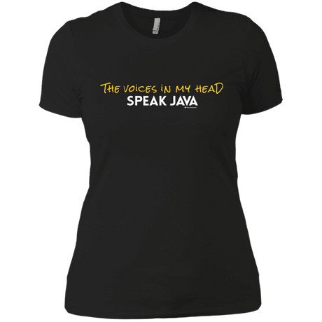 T-Shirts Black / X-Small The Voices In My Head Speak Java Women's Premium T-Shirt