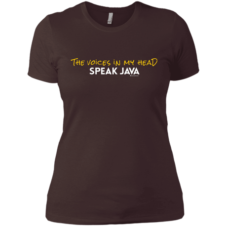T-Shirts Dark Chocolate / X-Small The Voices In My Head Speak Java Women's Premium T-Shirt