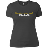 T-Shirts Heavy Metal / X-Small The Voices In My Head Speak Java Women's Premium T-Shirt