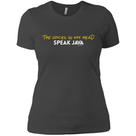 T-Shirts Heavy Metal / X-Small The Voices In My Head Speak Java Women's Premium T-Shirt