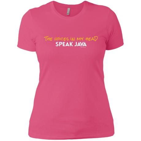 T-Shirts Hot Pink / X-Small The Voices In My Head Speak Java Women's Premium T-Shirt