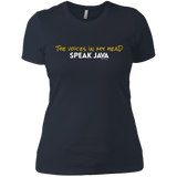 T-Shirts Indigo / X-Small The Voices In My Head Speak Java Women's Premium T-Shirt