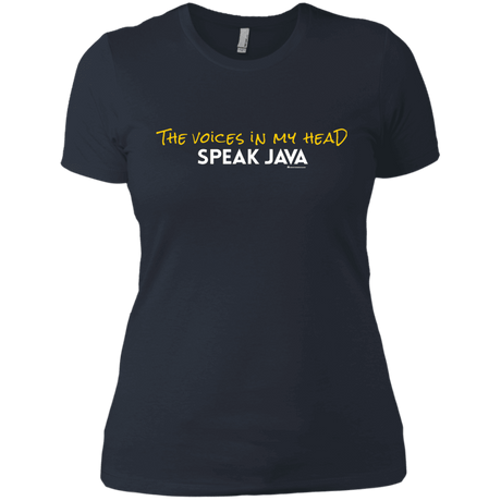 T-Shirts Indigo / X-Small The Voices In My Head Speak Java Women's Premium T-Shirt