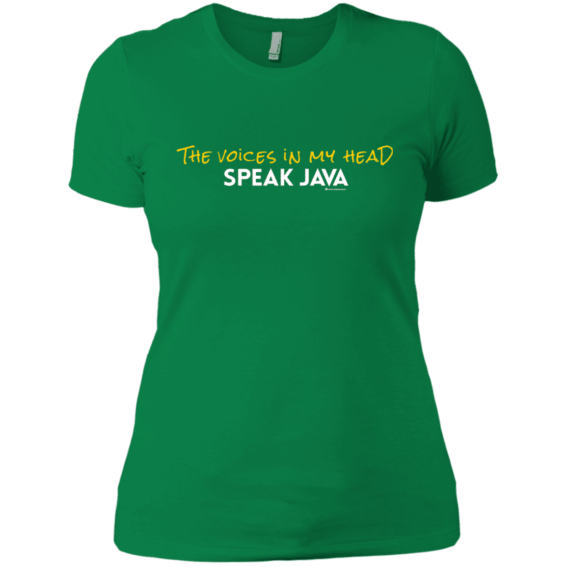T-Shirts Kelly Green / X-Small The Voices In My Head Speak Java Women's Premium T-Shirt