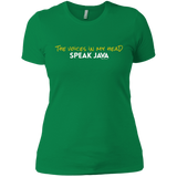 T-Shirts Kelly Green / X-Small The Voices In My Head Speak Java Women's Premium T-Shirt