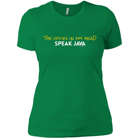 T-Shirts Kelly Green / X-Small The Voices In My Head Speak Java Women's Premium T-Shirt