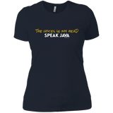 T-Shirts Midnight Navy / X-Small The Voices In My Head Speak Java Women's Premium T-Shirt