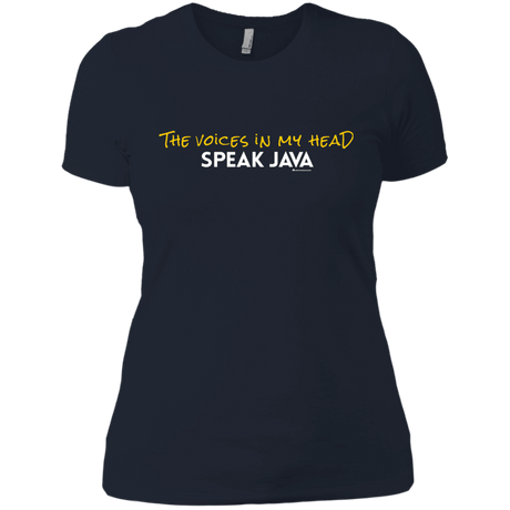 T-Shirts Midnight Navy / X-Small The Voices In My Head Speak Java Women's Premium T-Shirt