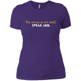 T-Shirts Purple Rush/ / X-Small The Voices In My Head Speak Java Women's Premium T-Shirt