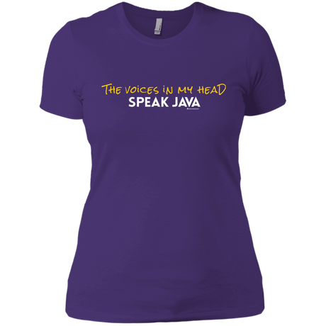 T-Shirts Purple Rush/ / X-Small The Voices In My Head Speak Java Women's Premium T-Shirt