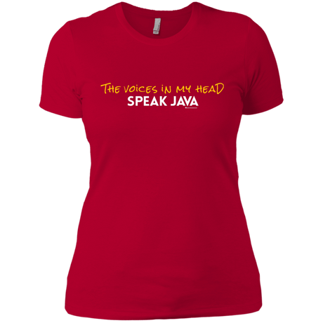 T-Shirts Red / X-Small The Voices In My Head Speak Java Women's Premium T-Shirt